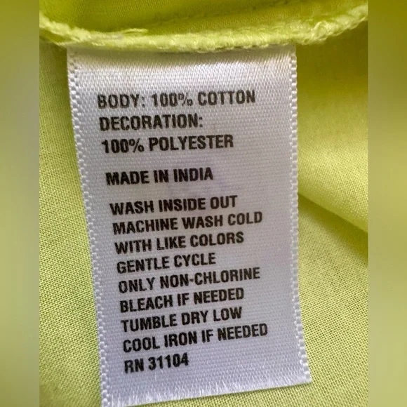 crown & ivy Lime Green Embroidered Tassel Blouse - Picture 6 of 6